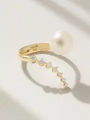 [Mizuki] Mizuki - 14-karat Gold, Pearl And Diamond Ring - White - 6 6 White