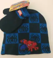 NEW! Marvel Spider-man Hat & Mittens Set Ages 2-4 LAST ONE! FREE SHIPPING!