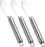 3pcs Stainless Steel Butter Butter Spreader Knives Peanut Butter Spatula Sandwich Peanut Cheese Spreader Breakfast Spreads Butter Scraper Portable Cream for Butter Sandwiches Cheese Breakfast/1353