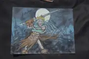 Original Art War of Dead Pastel Black Paper Nicole Swanbeck 9x12"
