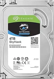 Seagate Skyhawk CCTV Surveillance 4TB 3.5" Internal Hard Disk Drive HDD DVR NVR, 24/7 Video Workloads, 5900 RPM Elinz