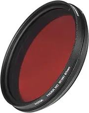 67mm Adjustable Infrared Filter IR Pass X-Ray Lens Filter Variable from 530nm to 750nm Compatible with Nikon DSLR Camera Black Pack of 1-67mm