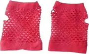 [Generic] 2 Pairs Mesh Gloves Fingerless Fishnet ShortStretchyGlove for Women Costume Dress up Halloween Parties