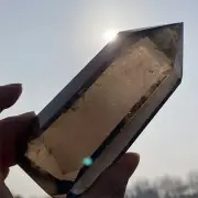 0.96LB Top Natural Smokey Quartz Tower Point Obelisk Crystal Wand Reiki Healing