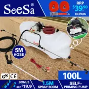 100L ATV FARM WEED SPRAYER Pump Tank Wide Spray Boom Spot Chemical Garden 12V