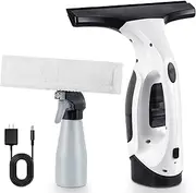 Electric Cordless Rechargeable Window Vacuum Squeegee Cleaner with Steam Water Spray Automatic Robot Steamer Washer for Glass Shower Car Windows Door Mirror Rechargeable Vac Machine Tool Auto Washing