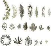 ULDIGI DIY Jewelry Charms 40pcs Tree Leaf Pendant Alloy Charm Set for Crafting