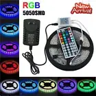 5M RGB LED Strip Light SMD Flexible 44Key IR Remote controller Power Adapter Kit