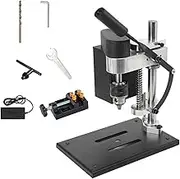 Bench Drill Press Stand, 8000PRM Home Drilling Machine, 7-Gear Variable Speed, Drill Chuck Clamping Range 0.6-6mm, Small Drilling Tool with Vise, for Metal, Wooden, DIY, Jewelry