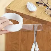 Transparent Magic Nano Tape Double Sided Grip Reusable Home Tape Traceless Glue, 50mm Wide Clear Gel Adhesive Tape, Heavy Duty Removable Wall Tape for Kitchen,