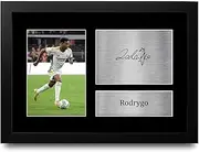 HWC Trading FR A4 Rodrygo Real Madrid Gifts Printed Signed Autograph Picture for Football Fans and Supporters - A4 Framed