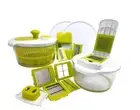 MegaChef 10-in-1 Multi-Use Salad Spinner with Slicer, Dicer and Chopper