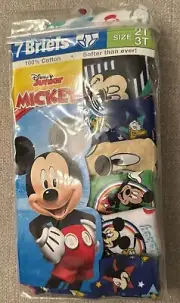 MICKEY MOUSE 7-pack Toddler Boys Briefs Sizes 2T/3T NEW Handcraft DISNEY