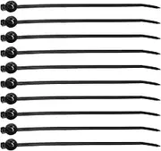 20PCS Nylon Zip Ties 200mm x 5mm Push Mount Self Locking Black Cable Ties for Automobiles Cables Wire Components
