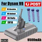 9500mAh Sony Battery For Dyson V8 SV10 Absolute Animal Fluffy Vacuum & Filter AU