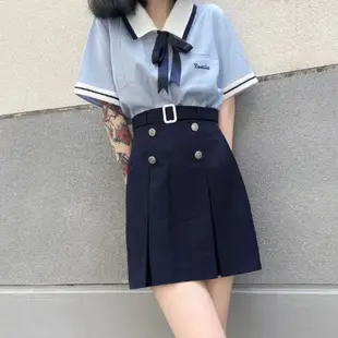 東梨i藝高韓式JK制服短袖套裝女學院風泰式校服半身裙班服全套夏