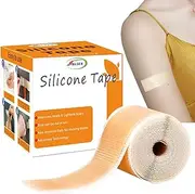 Scar Removal Tape, Silicone Patches for Scars Waterproof, Keloid Bump Removal Easy to Tear, Reusable Painless Easy Removal Silicone Tape for Scars Tummy Tuck M/b