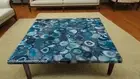 Blue agate table top, Kitchen Dine Table top, Bar End Table, Square table top