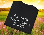 Funny Meme Tshirt - Unisex Softstyle T-Shirt, RIP TikTok Ban Joke Tee