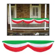 DDI 1907374 Red White & Green Fabric Bunting Case of 6