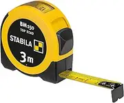 STABILA Pocket Tape Measure BM 150 3M Metric Scale Tape Measure Direct Reading Window Shatterproof ABS Housing Movable Start Hook Belt Clip MID Accuracy