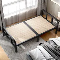 在飛比找蝦皮購物優惠-折疊床單人床實木簡易床傢用午休成人午睡加固鐵架單人床 露營床
