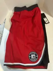And1 2XL Hoop Shorts Red 10 Inseam Pockets