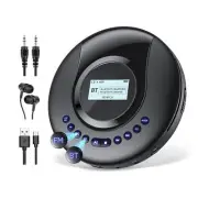 Portable CD player Bluetooth 5.2 compatible CD player (REC) FM tuner with