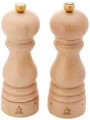- Paris u’Select Salt and Pepper Mill Set - Adjustable Grinders - Beechwood N...