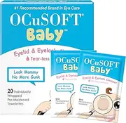 OCuSOFT Baby Eyelid and Eyelash Cleanser, Pre-Moistened Towelette, White/Blue 20 Count