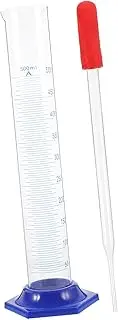 BESPORTBLE Glass Graduated Cylinders Dropper 500ml Laboratory Supplies Standard Capacity Food-grade Glass for Science Experiments Random Style