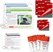 Windshield Electrostatic Films & 3M Sticky Tapes – 2 Pack Each for Front & Rear