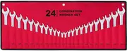 24-Piece All-Purpose Master Combination Wrench Set with Roll-up Pouch | SAE 1/4” to 1”, Metric 8mm to 24mm | Perfect for General Household, Garage, College Dormitory, Car Emergency, Boat and Much More