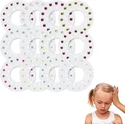 2 Pcs Hair Gem Stamper | 180 Rhinestones Gems Stickers | Fashion Styling Tool, 180 Rhinestones Gems for Festival Party, Children DIY Hair Accessories