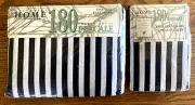 WestPoint Pepperell 180 Percale Full Flat Sheet Black/White 81"X96" Pillowcases