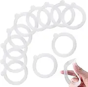 12 Pieces Replacement Silicone Gasket Seals for Jars, Leakproof Airtight Silicone Gasket Sealing Rings, 3.75 x 3.75 Inches, for Glass Clip Top Jars 0.35/0.5/1/ 1.5/2 Liter Canning Jar (Translucent)