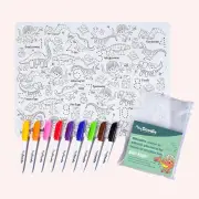 Reusable Colour In Placemat ABC - Dino Roar