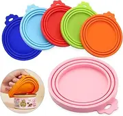 6Pcs Silicone Pet Can Covers,Pet Food Can Lids, Universal Food Safe BPA Free & Dishwasher Safe, Can Covers Most Standard Size Dog and Cat Can Tops,Bright Color