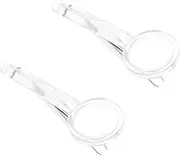 Handheld Glass 2pcs Set 5X Lens Tweezers for Eyebrow Hair Portable