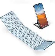 Foldable Bluetooth Keyboard,Wireless Keyboard with Phone Holder,with Sensitive Touchpad Numeric Keypad,Portable Keyboard for iPad iPhone Android Windows Laptop Tablet and PC