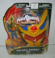 Power Rangers Mystic Force SOLARIS KNIGHT SET W/FIGURE & MASK RARE! NEW MOSC
