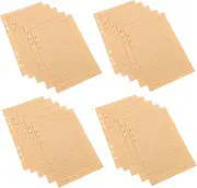 COOPHYA 80 Sheet Paper Notebook Refills A5 Ruled Paper for Binder Planner Inserts School Notebook
