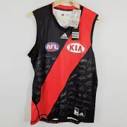 ESSENDON BOMBERS Adidas Size M AFL 2015 Signature Print Guernsey Jersey NEW RARE