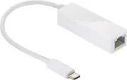 Goobay USB-C to RJ45 Adapter Network Wired LAN Internet Converter 1000Mbps White