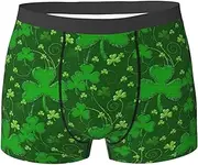 [ASBBTYG] background st patrick's day glitter Print Men Boxer Briefs Breathable Stretch Underwear for Everyday Lightweight