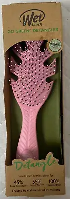 Wet Brush Go Green Detangler Pink Leaf NEW
