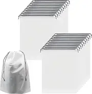 [UDERUI] Shoe Bags for Travel Clear 20 Pcs, Large Transparent Drawstring Storage Shoe Bag, Waterproof Dust-Proof Shoe Bags Organizers for Travelling