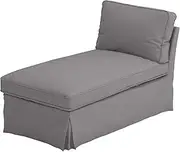 The Light Gray IKEA Ektorp Chaise Cover Replacement is Custom Made for IKEA Ektorp Chaise Lounge Cover. A Sofa Slipcover Replacement