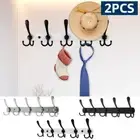 2Pcs Coat Racks with 5 Hooks Wall Mounted Coat Hook Rack Heavy Duty Wall ToSDV