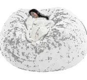 New Extra Large Bean Bag Chairs Couch Sofa Cover Indoor Lazy Lounger For Adults Kids Sellwell Without Chair White 150*75CM